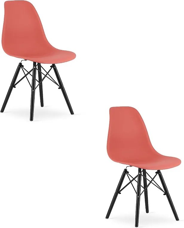 Krzesło Valora OSAKA, ergonomiczny design, nogi w kolorze szkarłatnym, x2