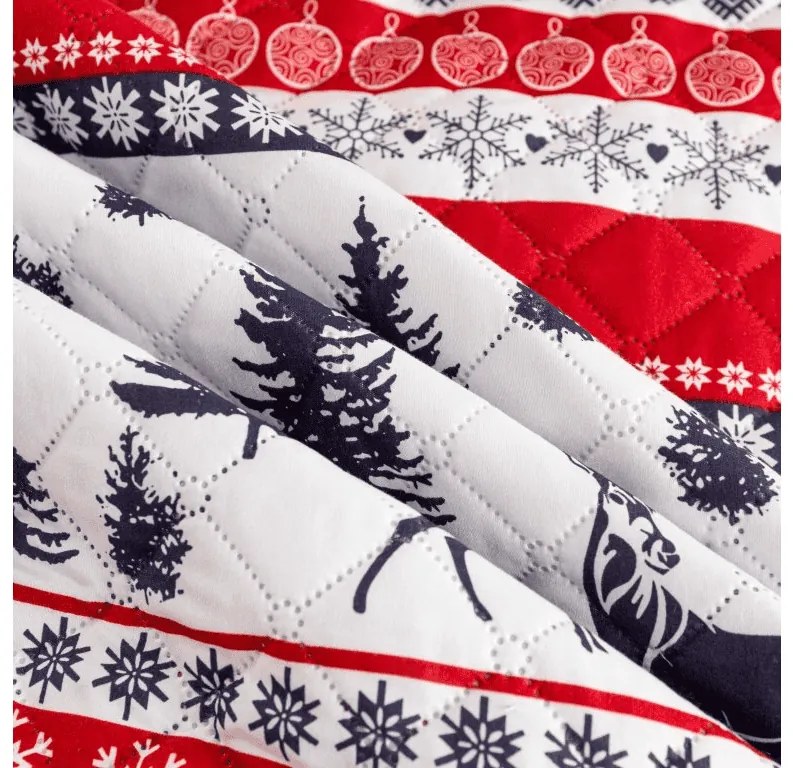 Narzuta na łóżko ze wzorem TWINKLE CHRISTMAS, kolorowy Rozmiar: 170 x 210 cm