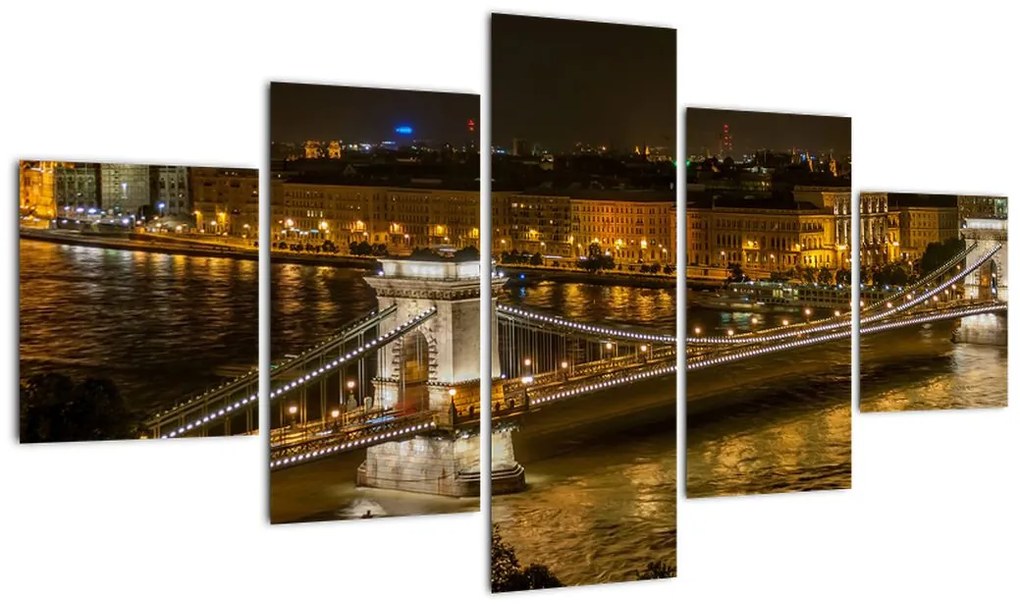 Obraz miasta nocą (125x70 cm)