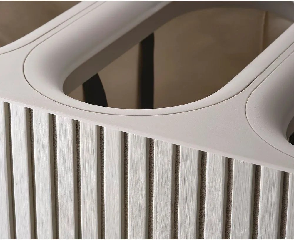 Beżowy bambusowy kosz na pranie 3x30 l Tota Trio Luxe – Joseph Joseph