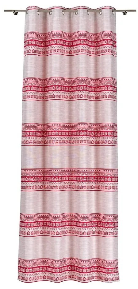 Czerwono-beżowa zasłona 140x255 cm Doina – Mendola Fabrics