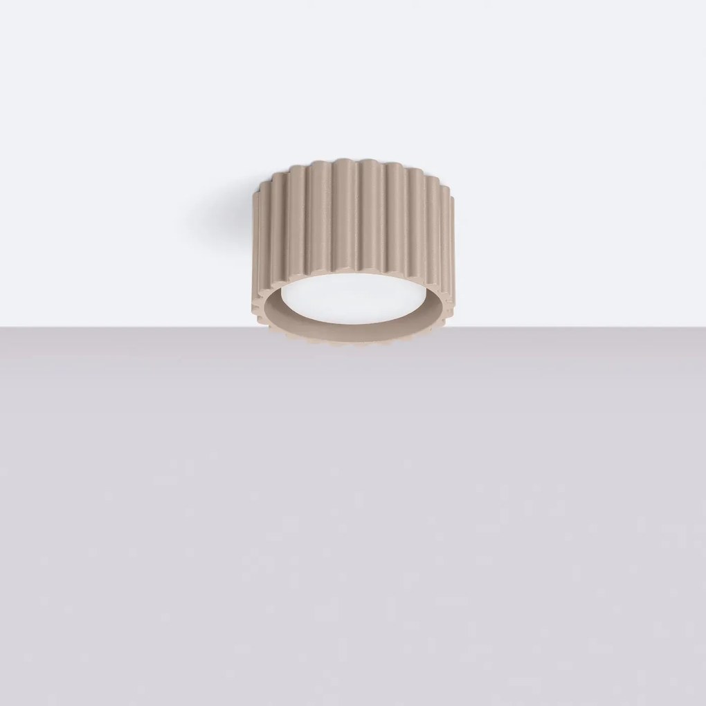 Plafon AURA 1 taupe GX53 ryflowany SOLLUX  LIGHTING