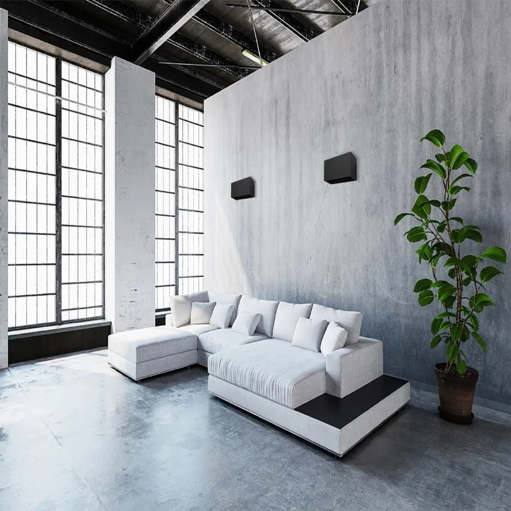 Czarny kinkiet Sollux Geo Maxi