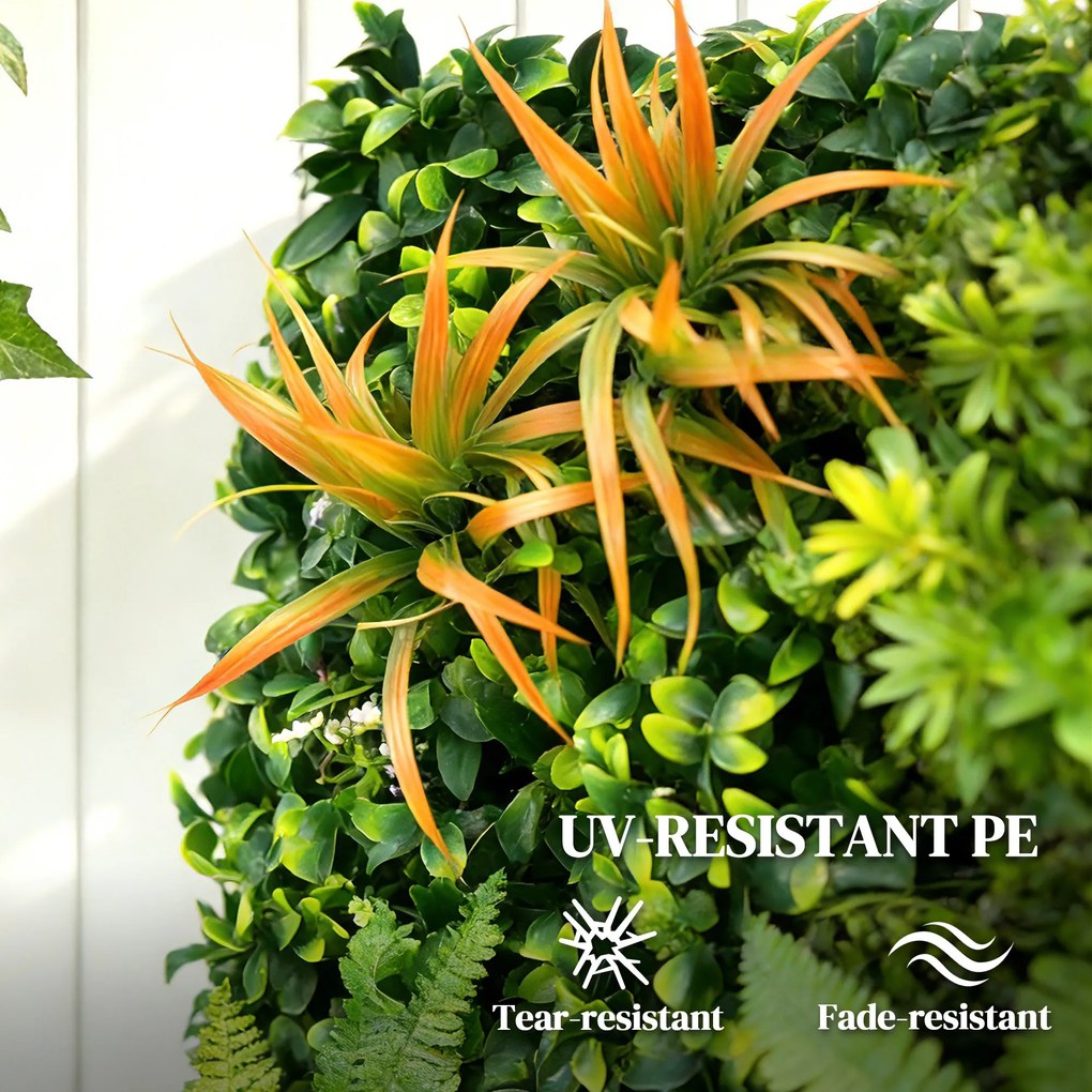 Outsunny pokrycie roślinne, ekranowanie, płot z liści, kratka, żywopłoty, liście, żywe rośliny | Aosom PL