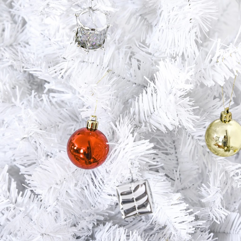 Choinka sztuczna biała 150 cm ze stojakiem HOMCOM | Aosom PL