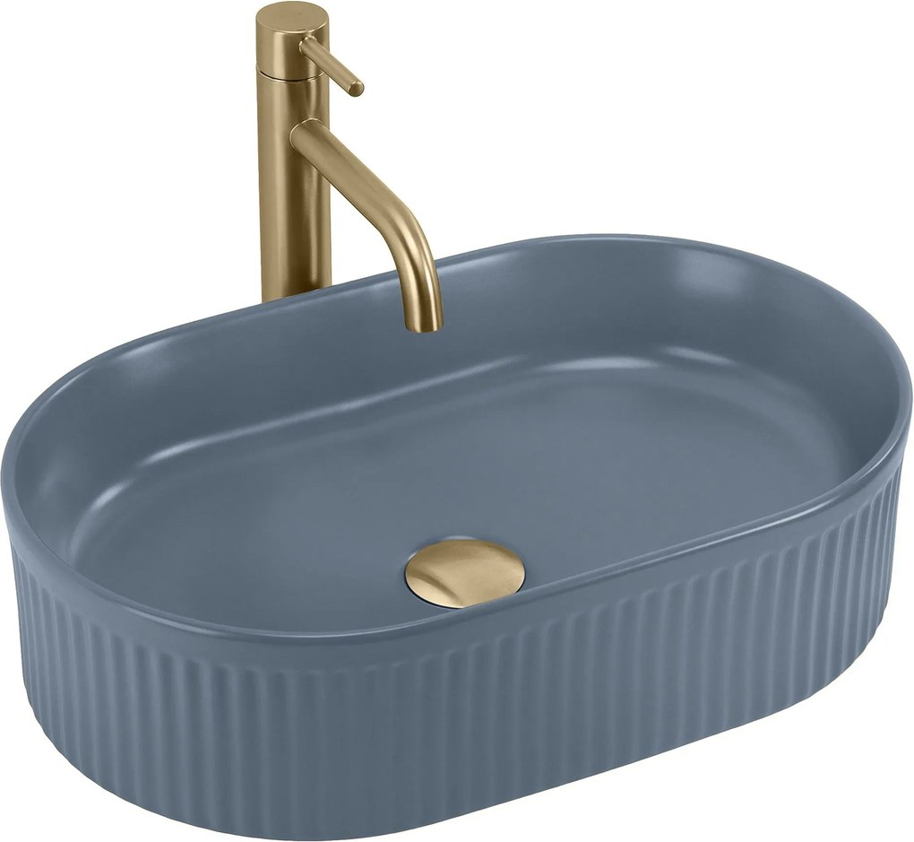 Umywalka nablatowa Rea Vanda Blueberry Matt