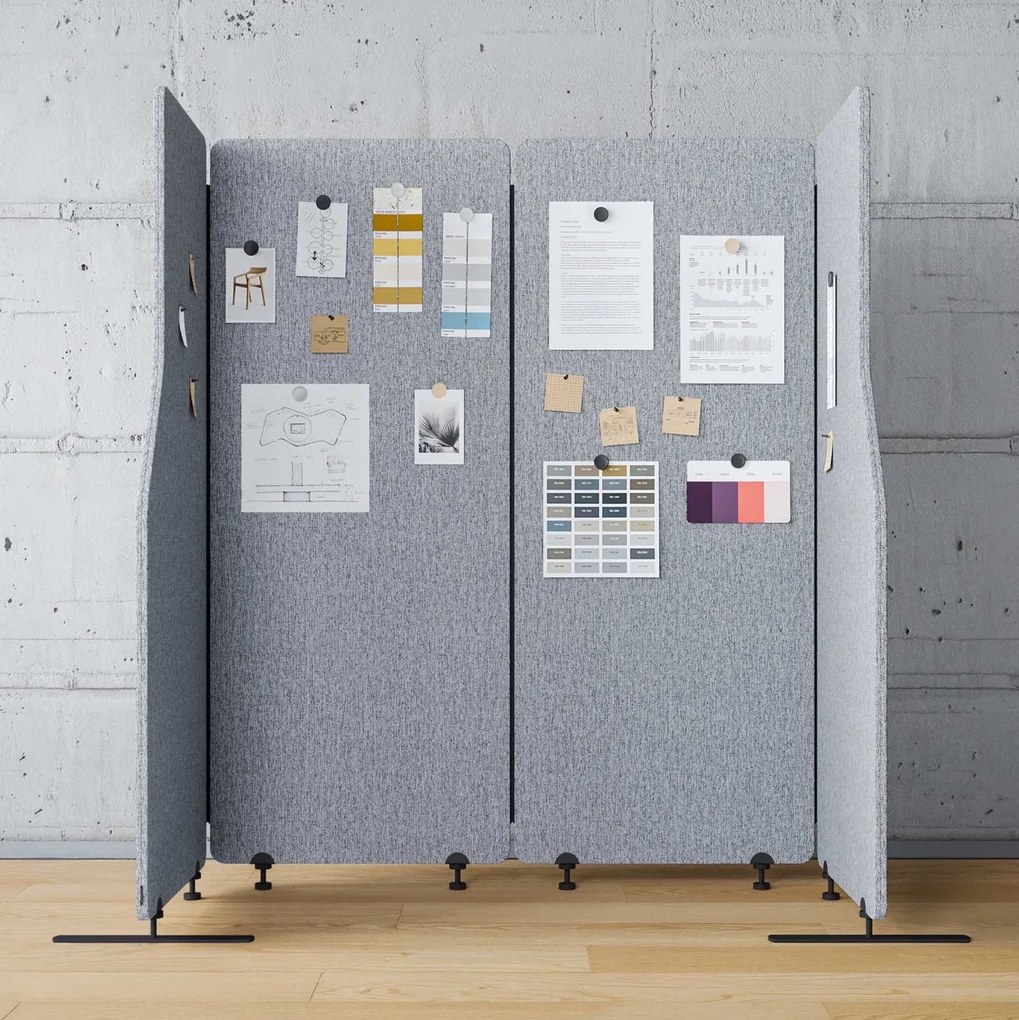 Parawan akustyczny Sadie, kolor Moon Dust, rozmiar 240/145 cm