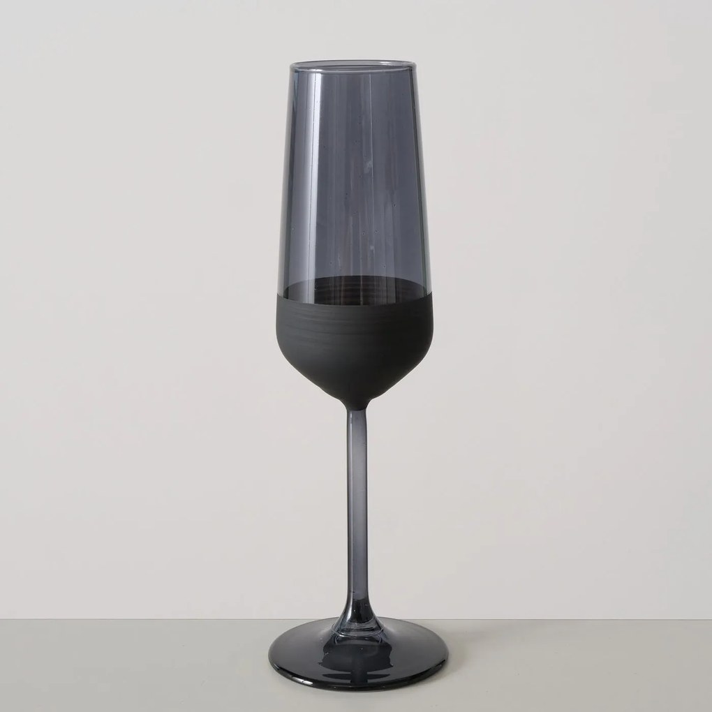 Kieliszek do szampana czarny MOLUNA, 195 ml