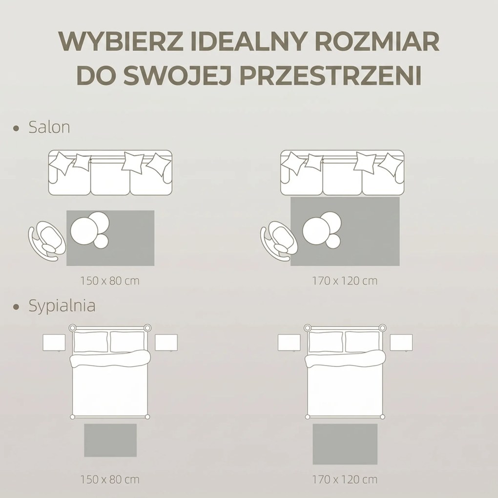HOMCOM Dywan do salonu w nowoczesnym stylu, zmywalny dywan 150 x 80 cm Ciemnoszary