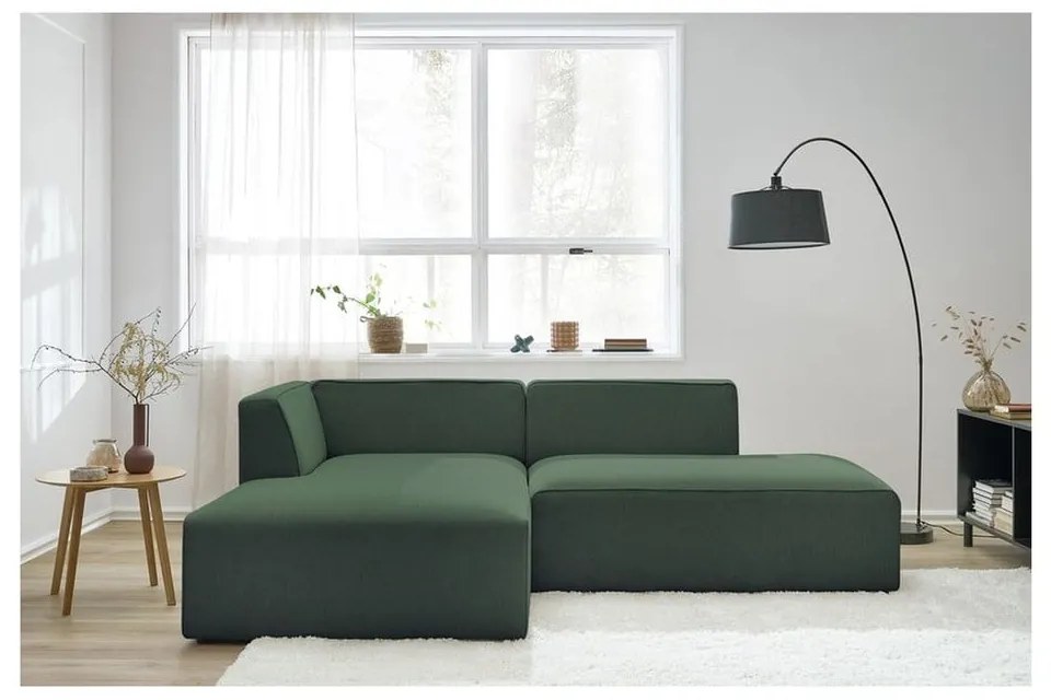 Zielony narożnik modułowy (lewostronny/w kształcie litery L) Megeve – Bobochic Paris