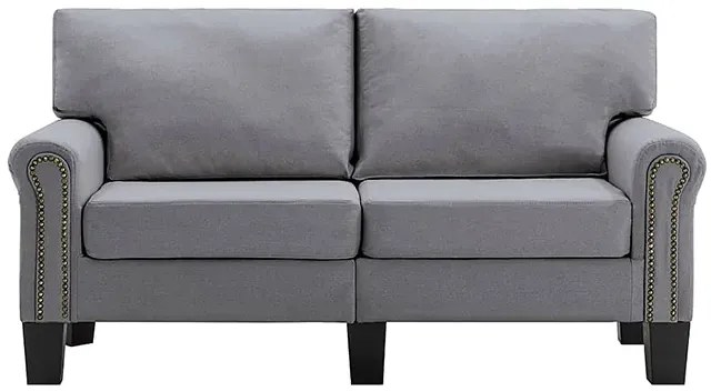 Luksusowa dwuosobowa sofa jasnoszara - Alaia 2X