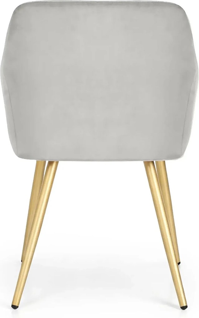 Zestaw 2 szarych krzeseł welurowych - Terviso 3X