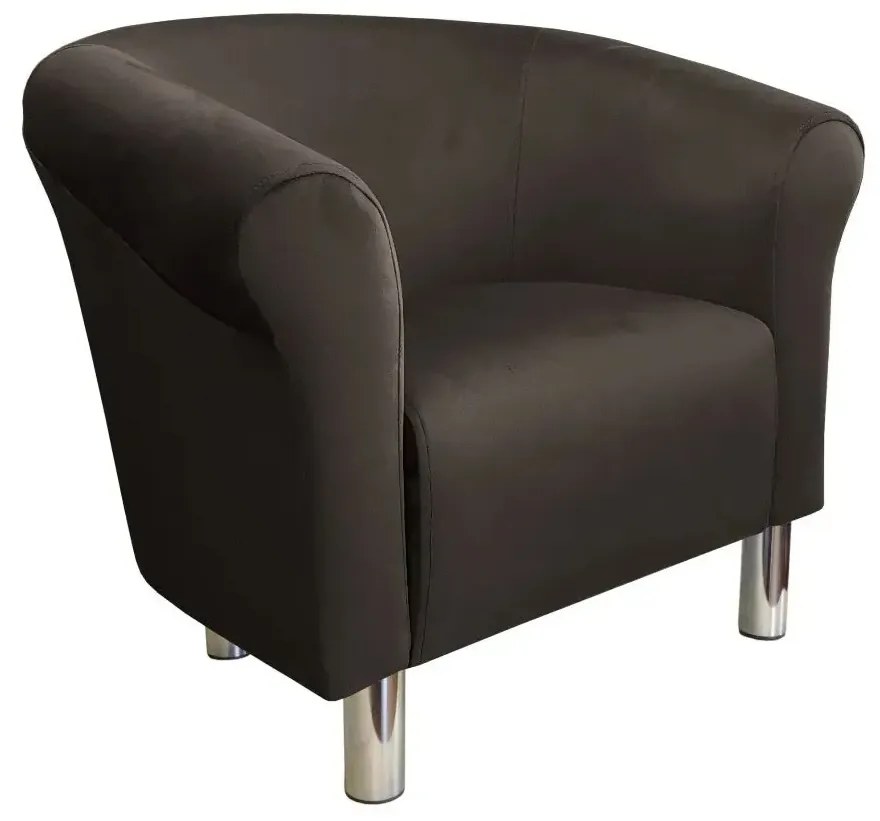 Fotel DRAWA 1 VELVET brązowy powstawowy ATOS