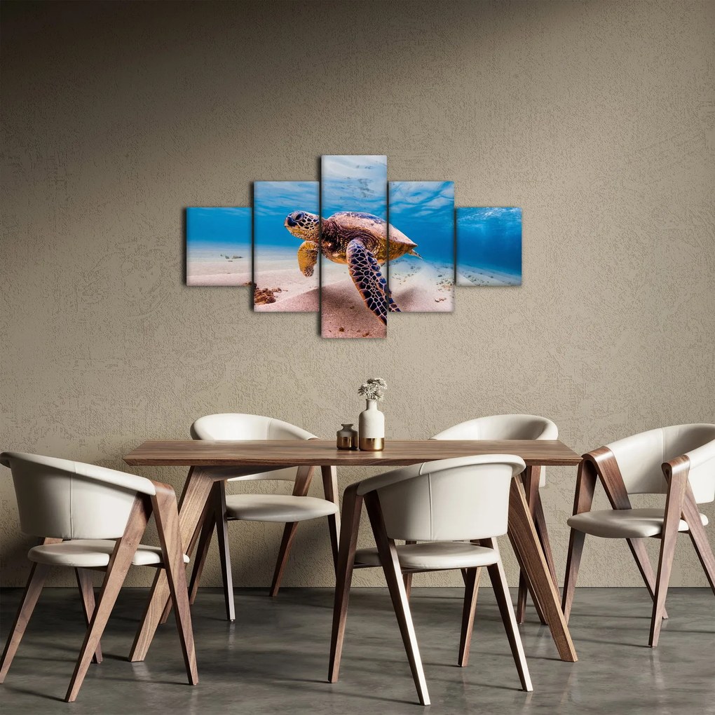 Obraz żółwia w oceanie (125x70 cm)