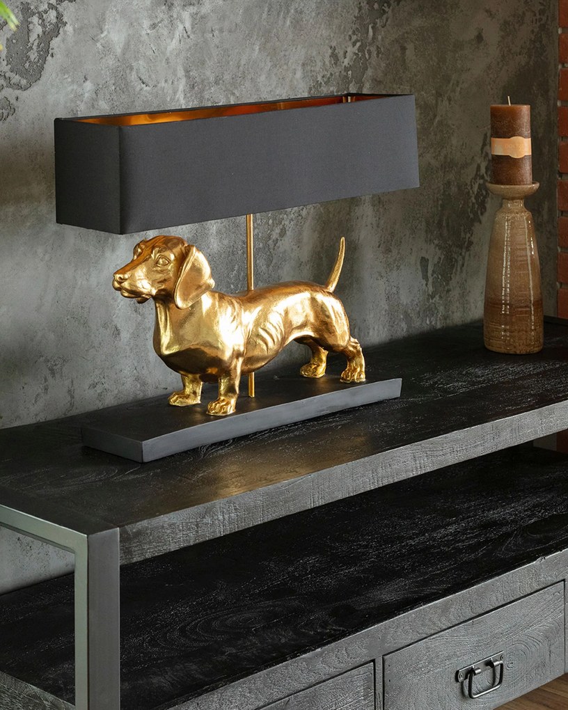 Lampa stołowa Gold Dog 48cm
