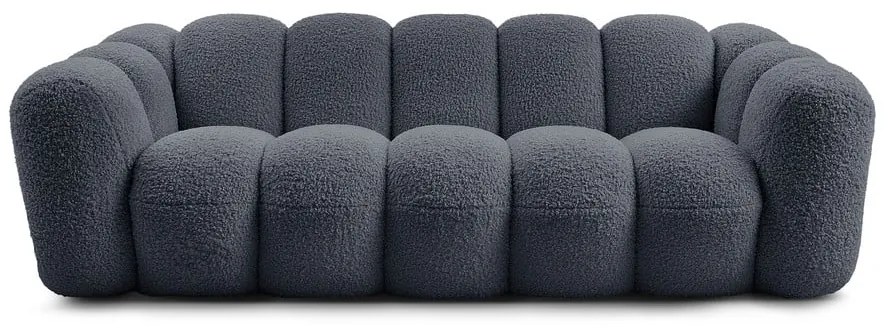 Ciemnoszara sofa z materiału bouclé 232 cm Hippolyte – Bobochic Paris