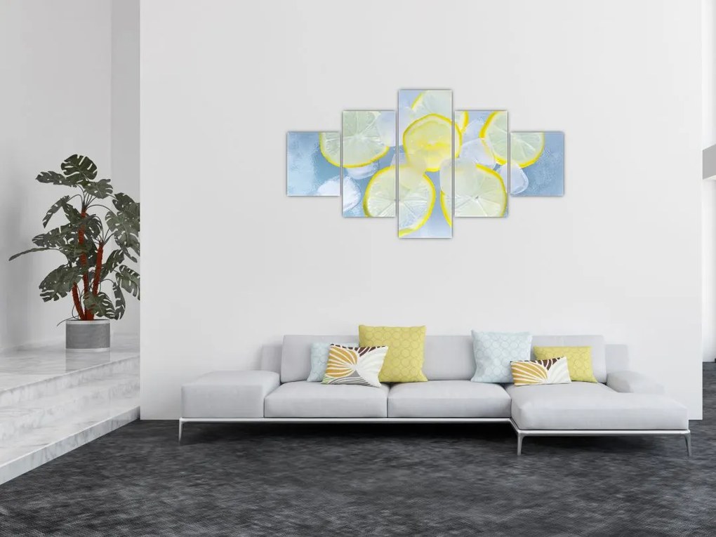 Obraz cytryn w lodzie (125x70 cm)