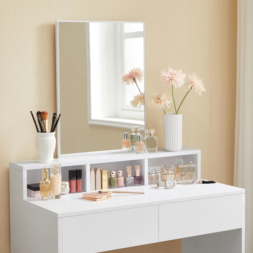 Toaletka VANESA, 80x40x140cm, biała Vasagle