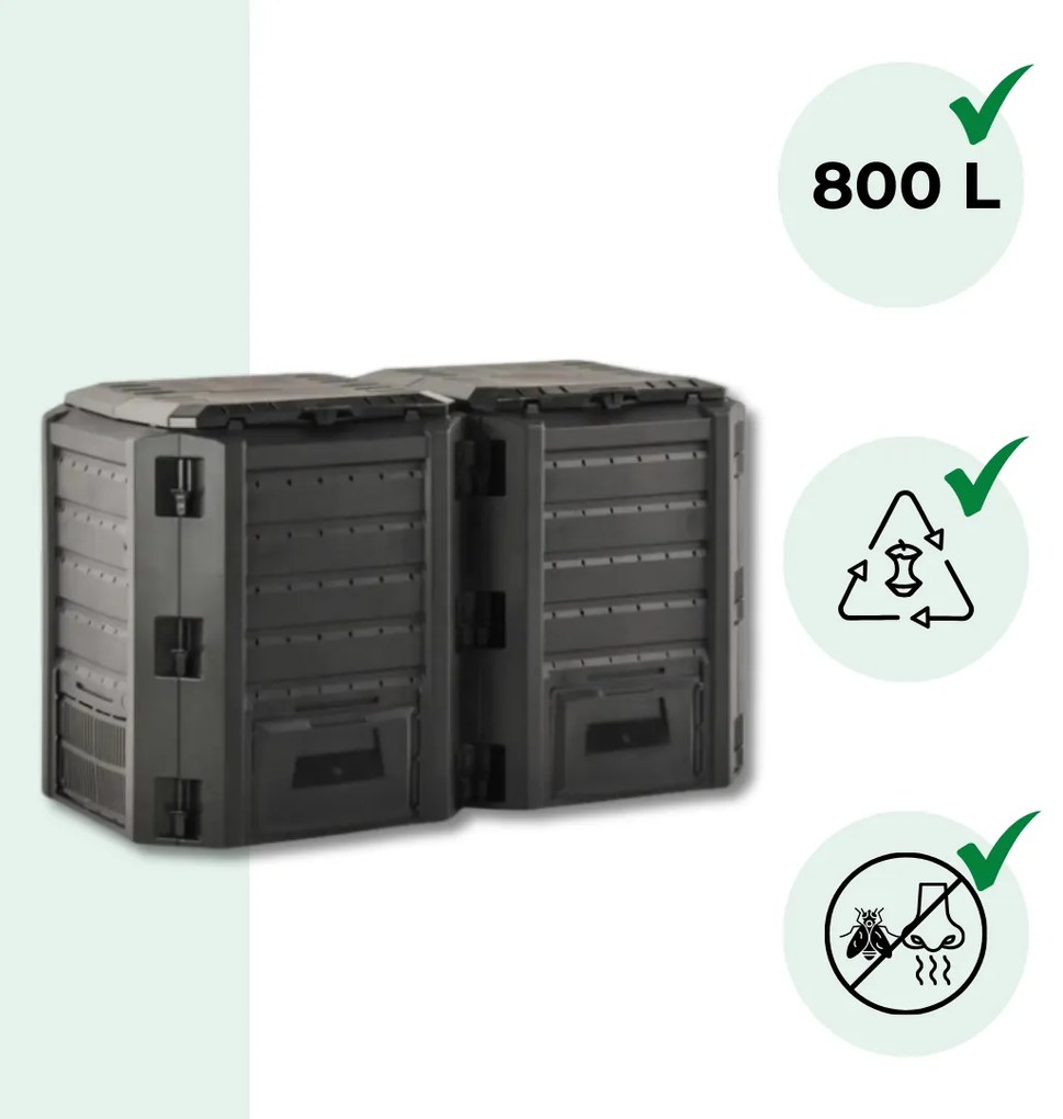 Prosperplast Kompostownik ogrodowy - Compogreen 800 l czarny