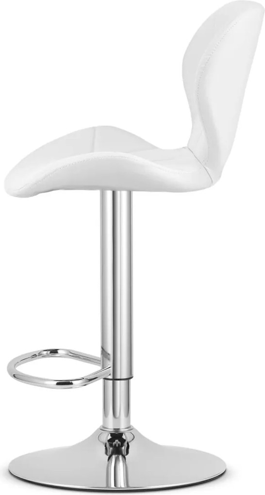 Promocja Krzesło barowe z ekoskóry WEST, białe II. gatunek