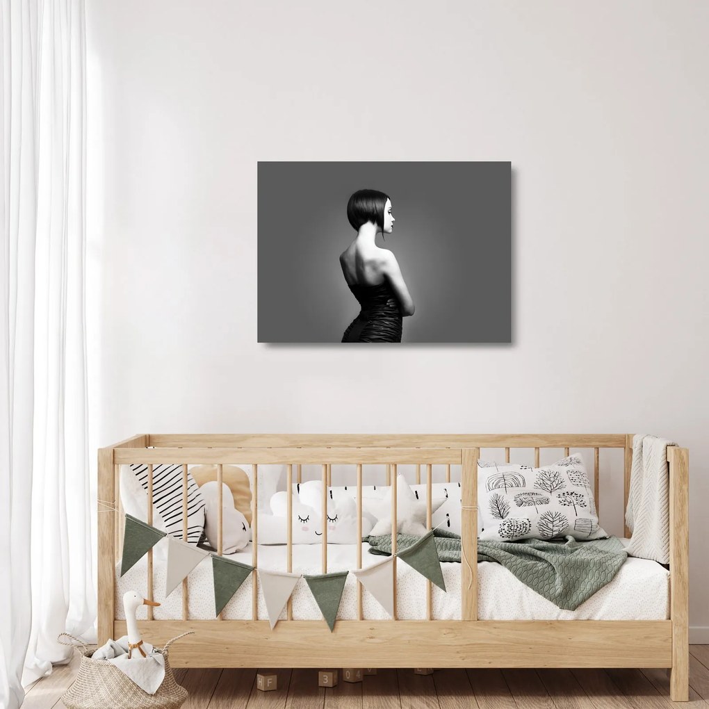 Obraz na szkle eleganckiej kobiety (70x50 cm)