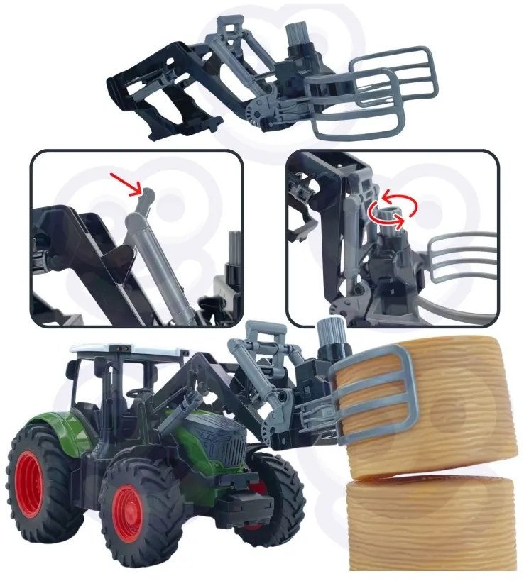 Woopie zestaw maszyn rolniczych traktor ciągnik zagroda mini farma osada rolnicy