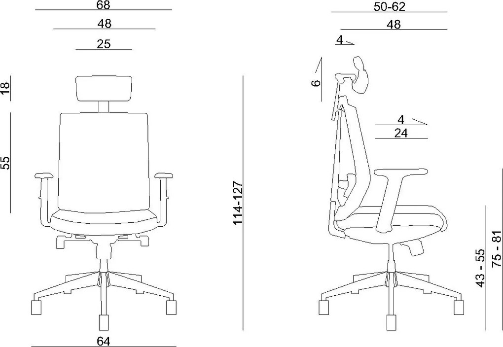 Ergonomiczne krzesło na kółkach Scope, zgodne z normą BHP