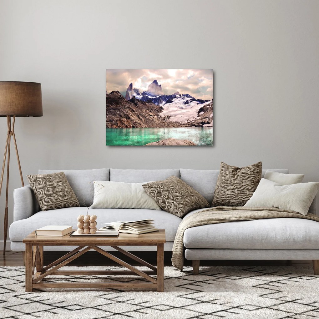 Obraz górskiego jeziora (70x50 cm)