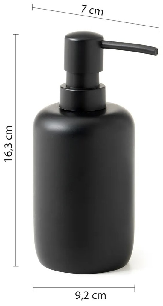 GEDY BR8014 Brenda Dozownik mydła stojący, czarny mat