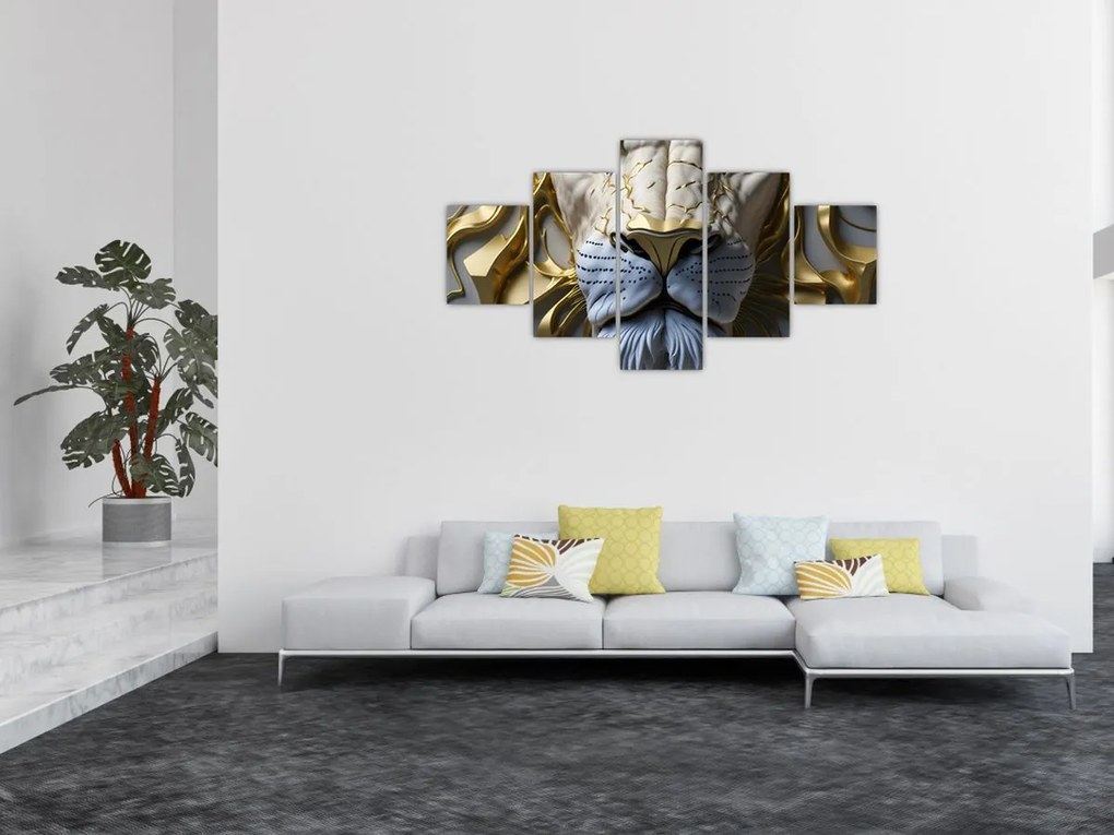 Obraz - Głowa Lwa (125x70 cm)