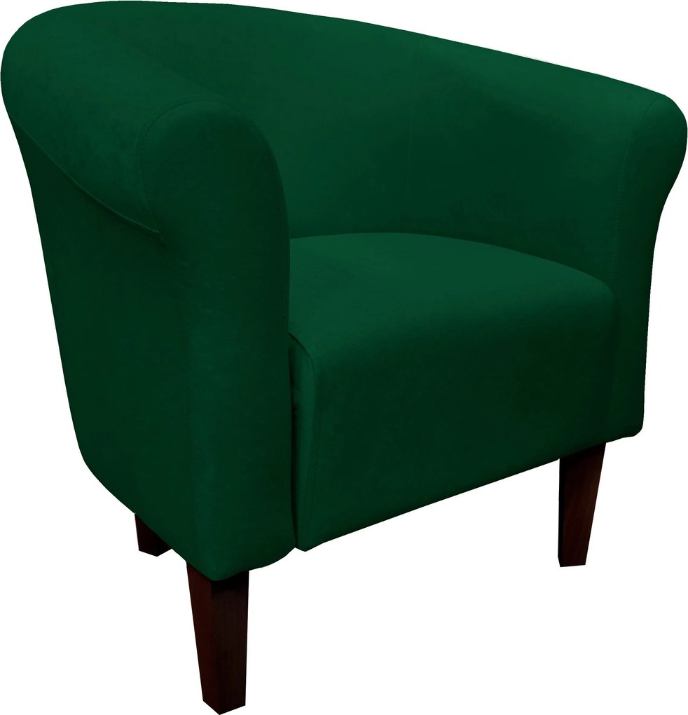 Fotel Milo tkanina Mikrofaza stylowy fotel do salonu i sypialni : Kolor nogi - Venge, Kolor tkaniny - 9 MIKROFAZA, Wysokość nogi - 20 cm