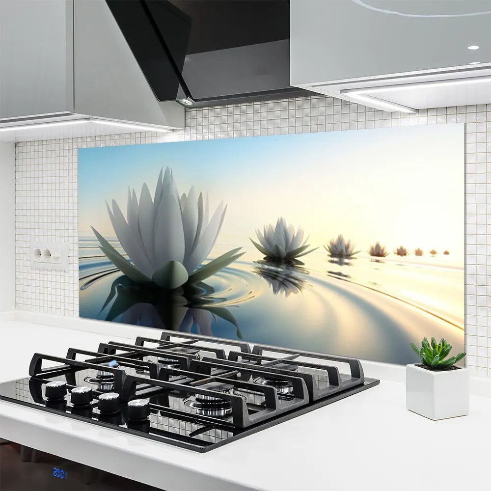 Panel Szklany Lilie Wodne w Cichym Stawie