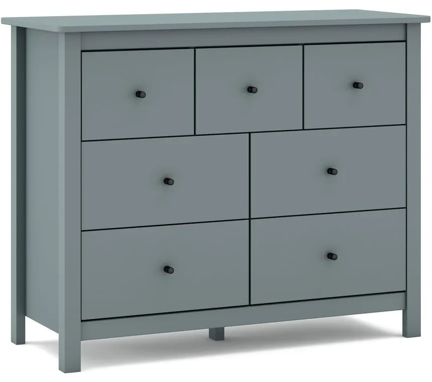 Szarozielona komoda z litego drewna sosnowego 110x80x40 cm Misti – Marckeric