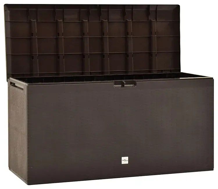 Brązowa pojemna skrzynia ogrodowa T8-R02