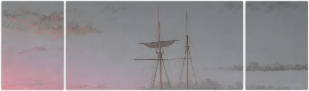Obraz - Fitz Henry Lane, Lumber Schooners at Evening on Penobscot Bay, reprodukcje (170x50 cm)