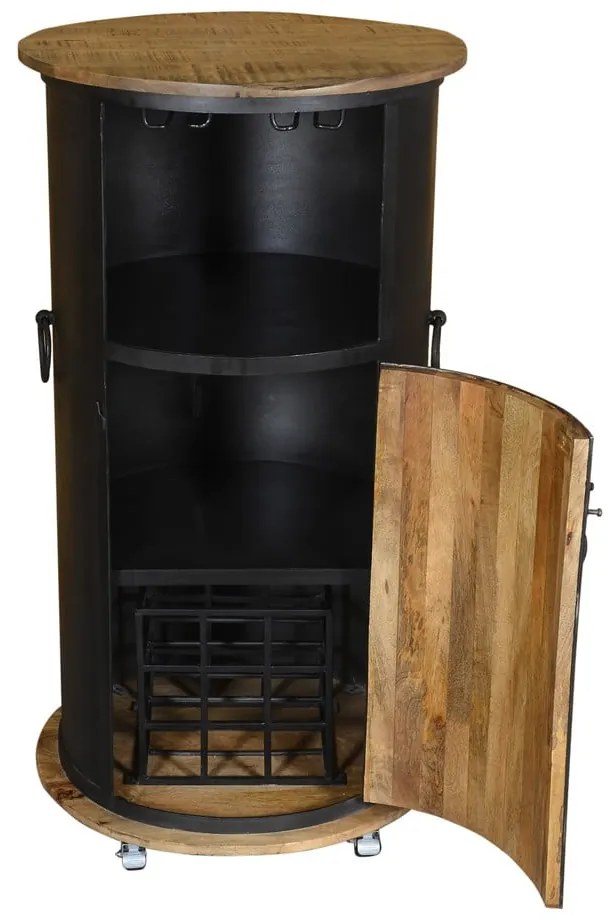 Czarna metalowa szafka na wino liczba butelek 9, 60x115 cm Luni – Interia Home &amp; Living
