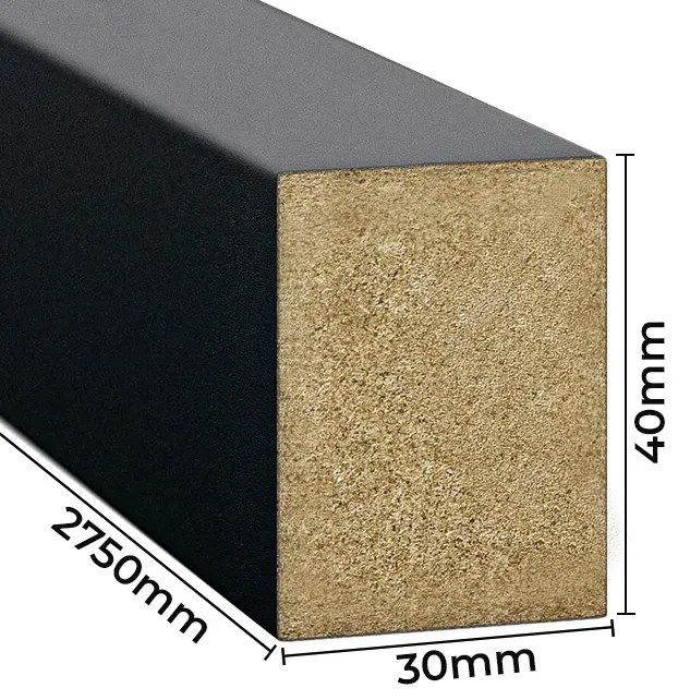 Lamele ścienne 12 szt. czarny mat H1-D10