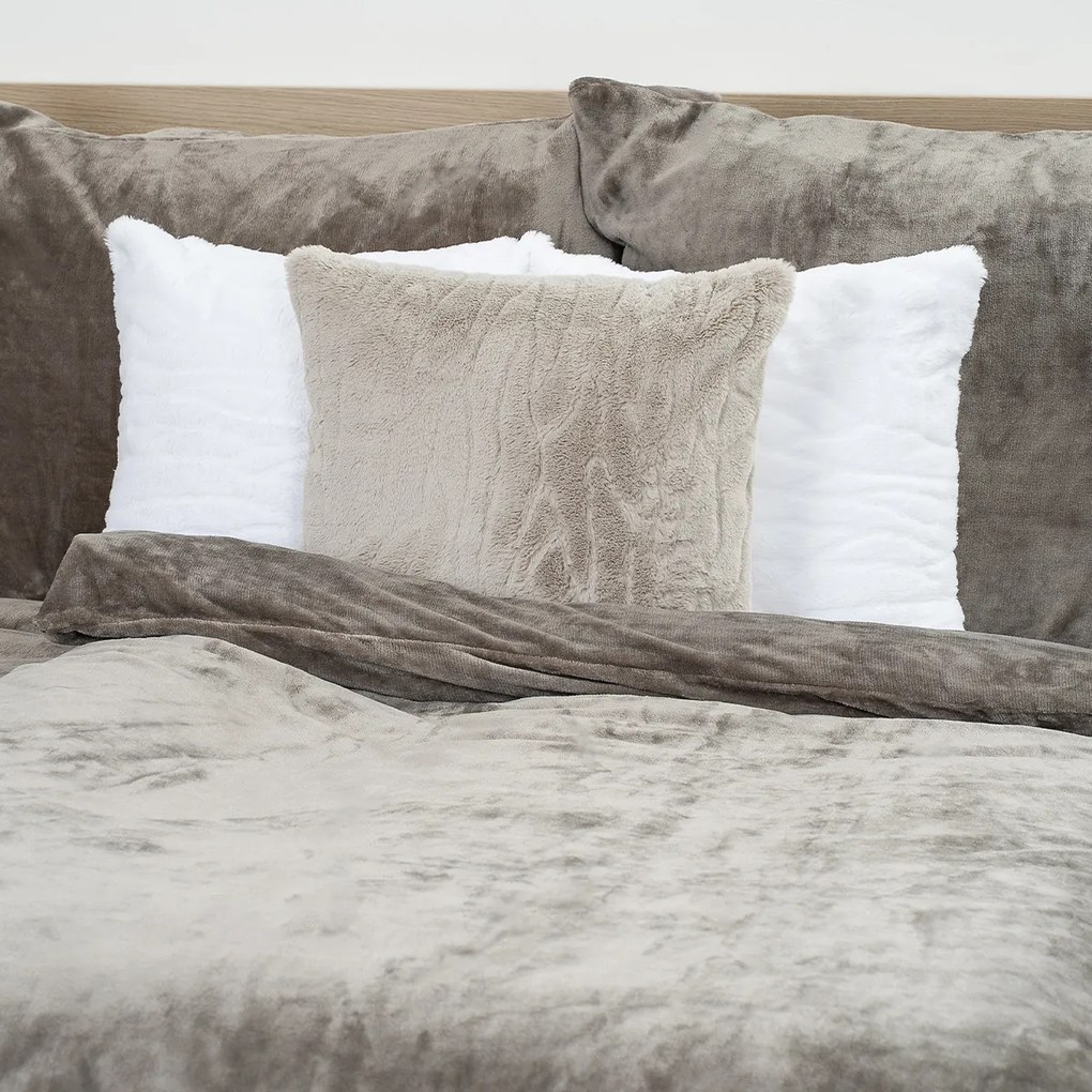 4Home pościel mikroflanela, szary, 140 x 220 cm, 70 x 90 cm