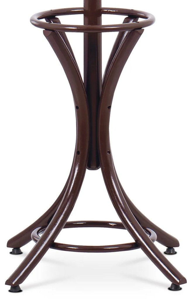 Drewniany wieszak stojący ciemnobrązowy, 52 x 186 cm