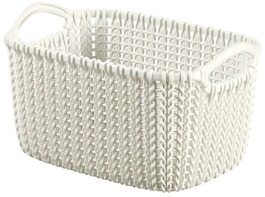 Biały koszyk Curver Knit, 3 l