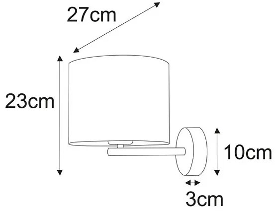 Biała elegancka lampa ścienna z abażurem - A546-Delato