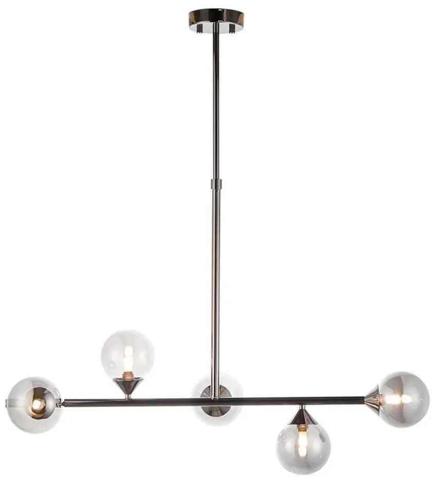 Endon 101348 - Żyrandol na pręcie OTIS 5xG9/3W/230V czarny chrom/dymna czerń