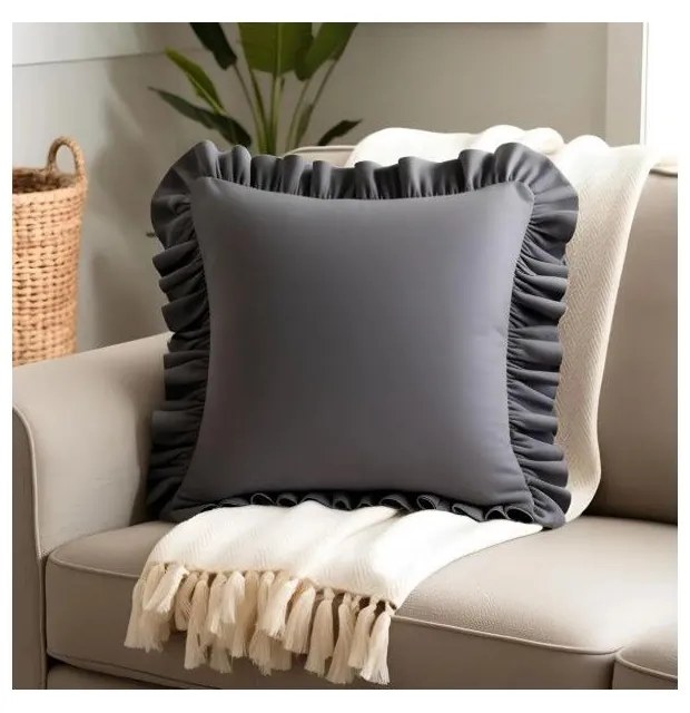 Poszewka na poduszkę z mieszanki bawełny 40x40 cm Ruffled – Mila Home