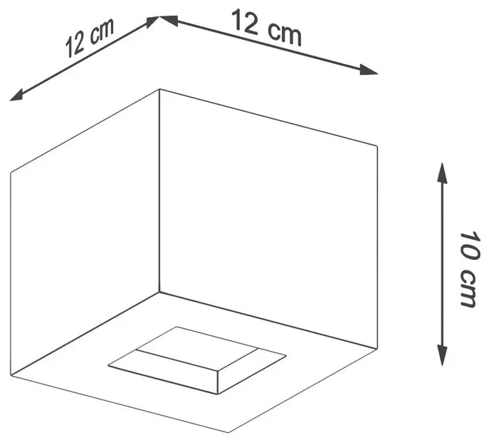 Betonowy kinkiet kostka w stylu loft - S172 P3-P06