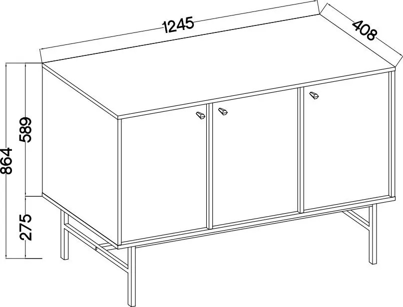 Komoda TORINO 125 cm do Salonu Sypialni Odcienie beżu