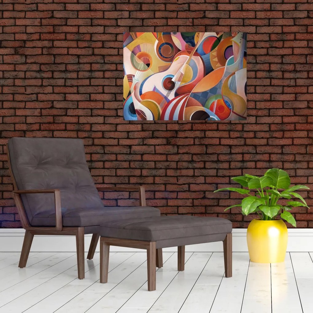 Obraz na szkle - Muzyczny abstrakt (70x50 cm)