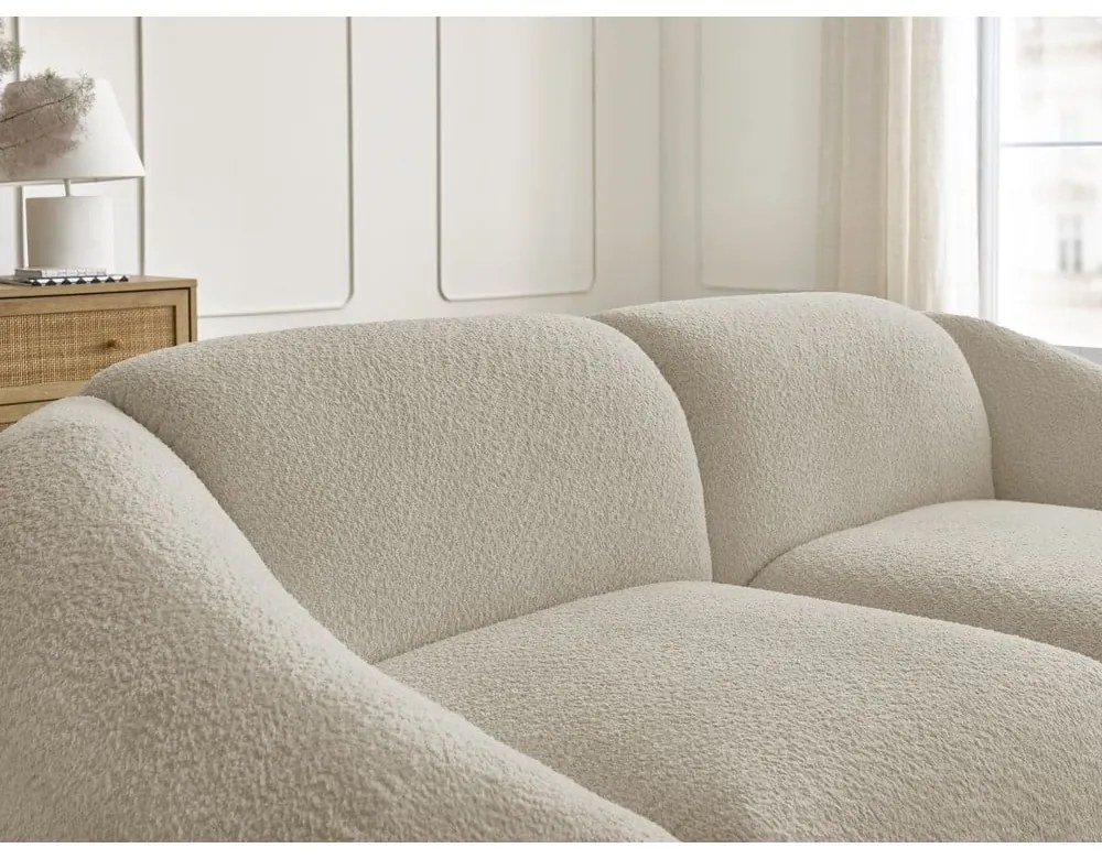 Beżowa sofa z materiału bouclé 230 cm Tina – Bobochic Paris