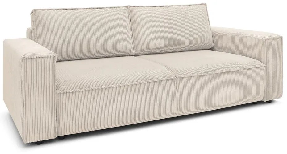 Beżowa sztruksowa rozkładana sofa 245 cm Nihad – Bobochic Paris