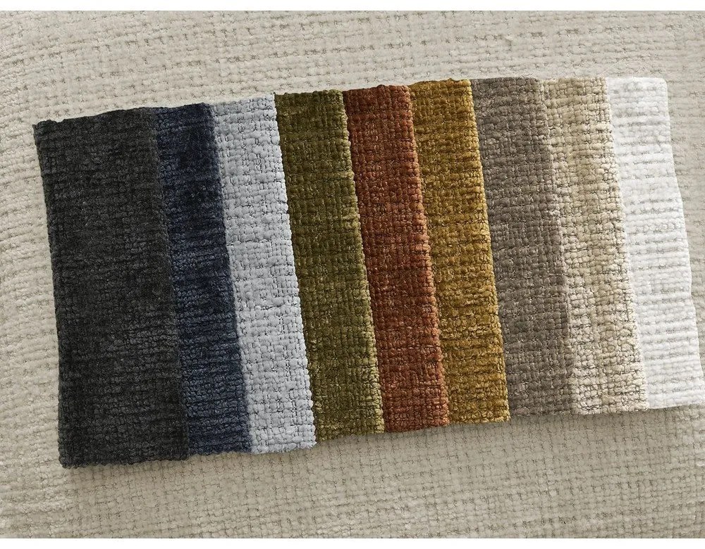 Beżowy narożnik z tkaniny szenilowej (lewostronny/z szezlongiem) Leonore – Bobochic Paris