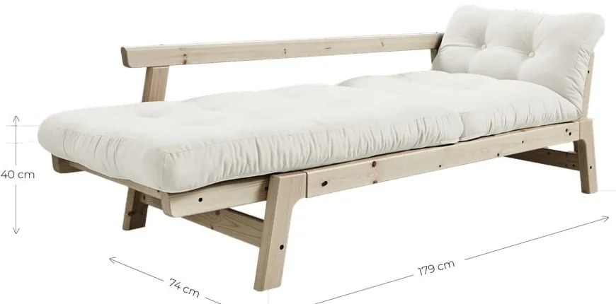 Sofa rozkładana Karup Design Step Natural Clear/Grey